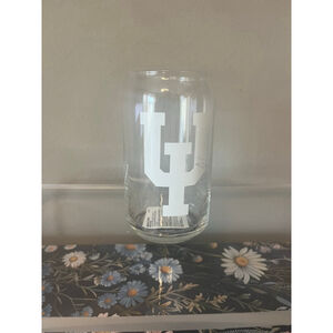 Upper Iowa University Alumni Clear White Glass‎ Drinkware One Size